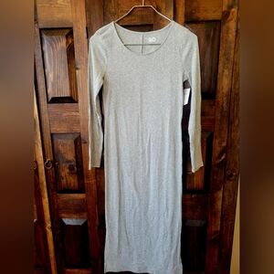 SO Girls Gray Maxi Long Sleeve Dress